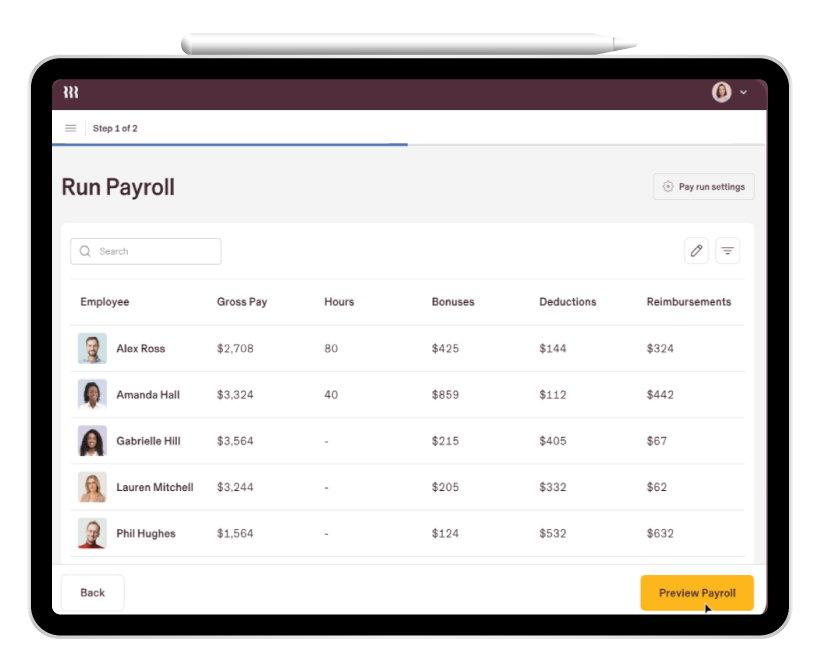 in-house payroll software from HCM platform